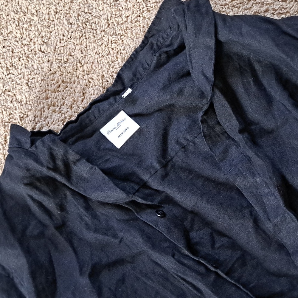 Chic Black Women's Linens Blazar View 2